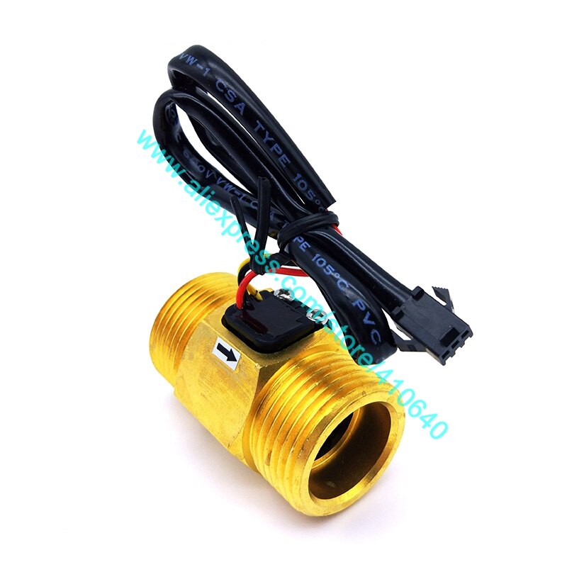 Full Copper G1" DN25 Size 4 to 45L/min Speed Pulse Water Flow Sensor Hall Inductive Switch Flow Meter from Factory Good