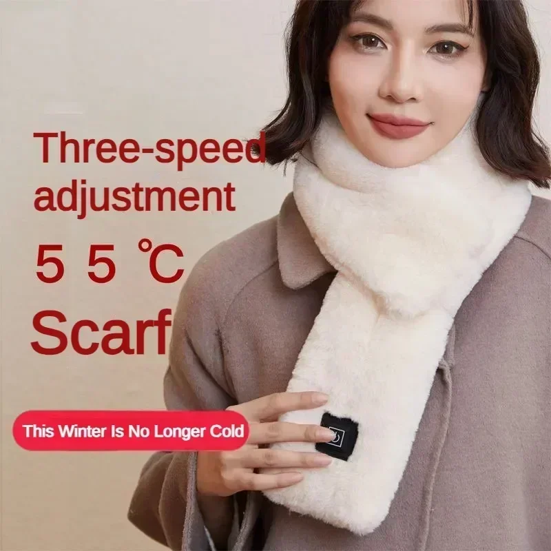 Winter Beheizter Halswärmer USB Aufladbare Damen Herren Halswärmer 3-stufiger beheizter Wärmer Schal Nackenstütze Wärmer Lätzchen Beheizter Schal