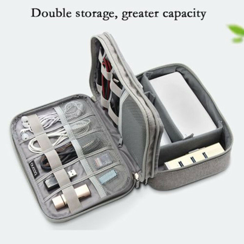 Neue Elektronische Zubehör USB Stick Ladegerät Kabel Organizer Tasche Reise Lagerung Fall: A