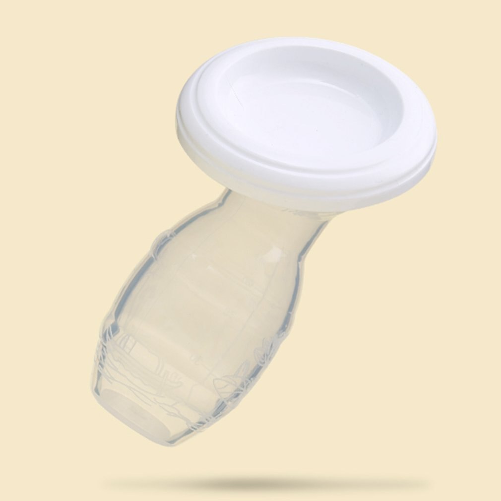 Extractor de leche Manual de silicona para ordeño, colector de leche antidesbordamiento, recoge automáticamente la leche materna