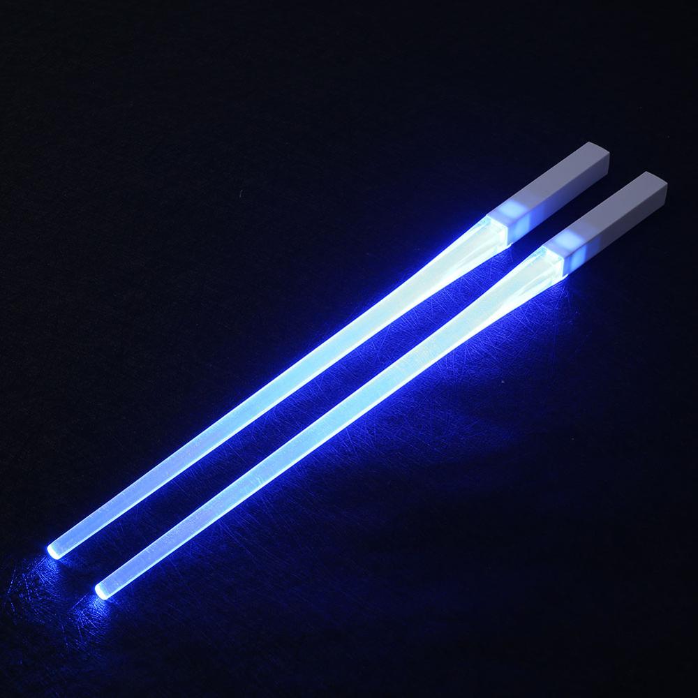 2 Teile/para LED Leucht Stäbchen Licht hoch Stäbchen LED Dauerhaft Leichte Küche Esszimmer Partei tragbar Sicher Geschirr: Blau