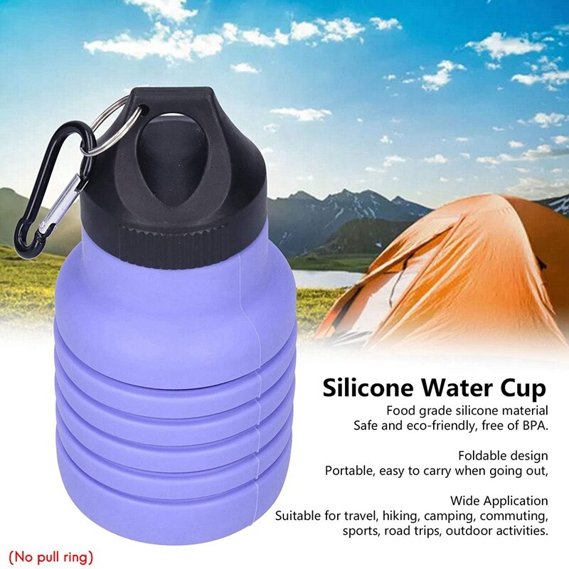 18.5 Oz Sports Water Bottle Foldable Water Bottle Reusable Water Bottle Use On Travel Bikes Outdoor Sports