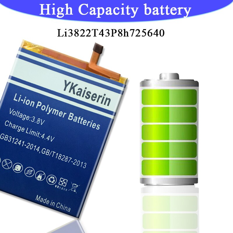 Rechargeable Lithium Phone Bateria Genuine Li3822T43P8h725640 Battery Batteries For ZTE Blade A510 Cell Phone 5800mah