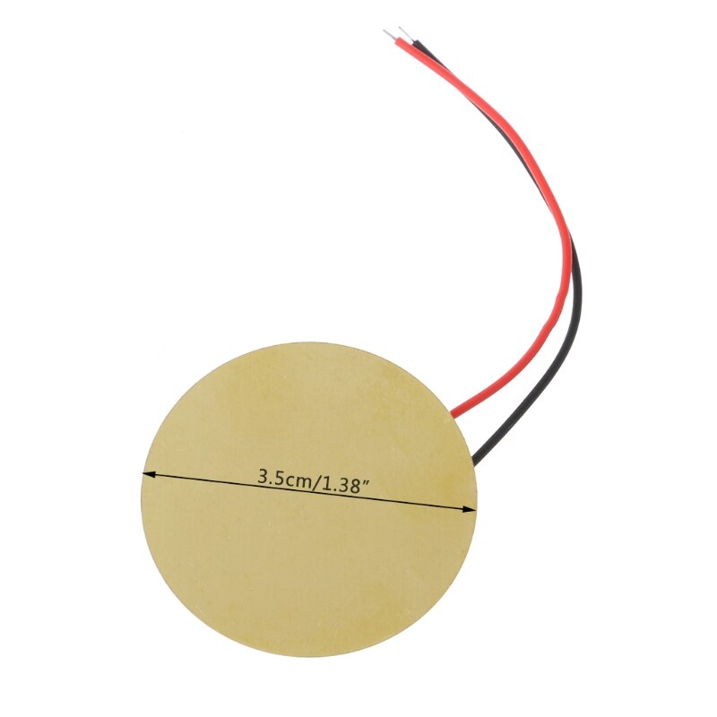10pcs 35mm Piezo Elements buzzer Sounder Sensor Trigger Drum Disc+ wire copper