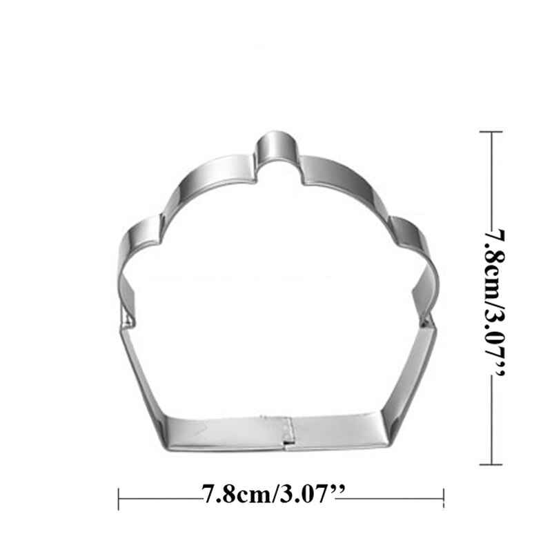Cupcake Shape Cake Stencil Kitchen Cupcake Decoration Template Mold Cookie Coffee Stencil Mold Baking Biscuits Stamp Fondant