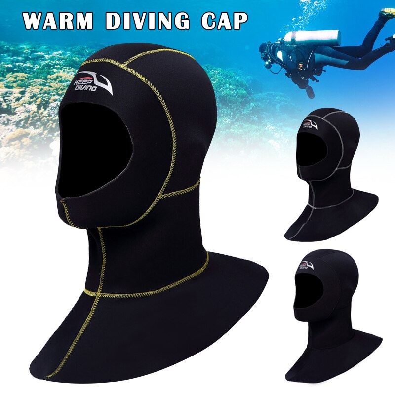 3MM Neoprene Scuba Diving Hood with Shoulder Wetsuit Hood Snorkeling Hat Headgear SAL99