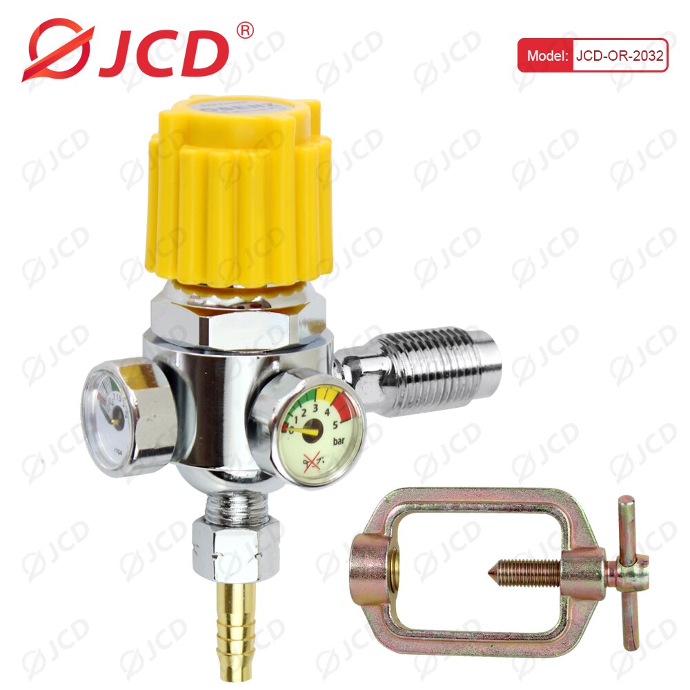 Jcd G5/8 &quot;0-25Mpa Zuurstof O2 Mig Tig Flow Meter Gas Regulator Flowmeter Lassen Weld Gauge Oxygenregulator Druk reducer: JCD-OR-2032