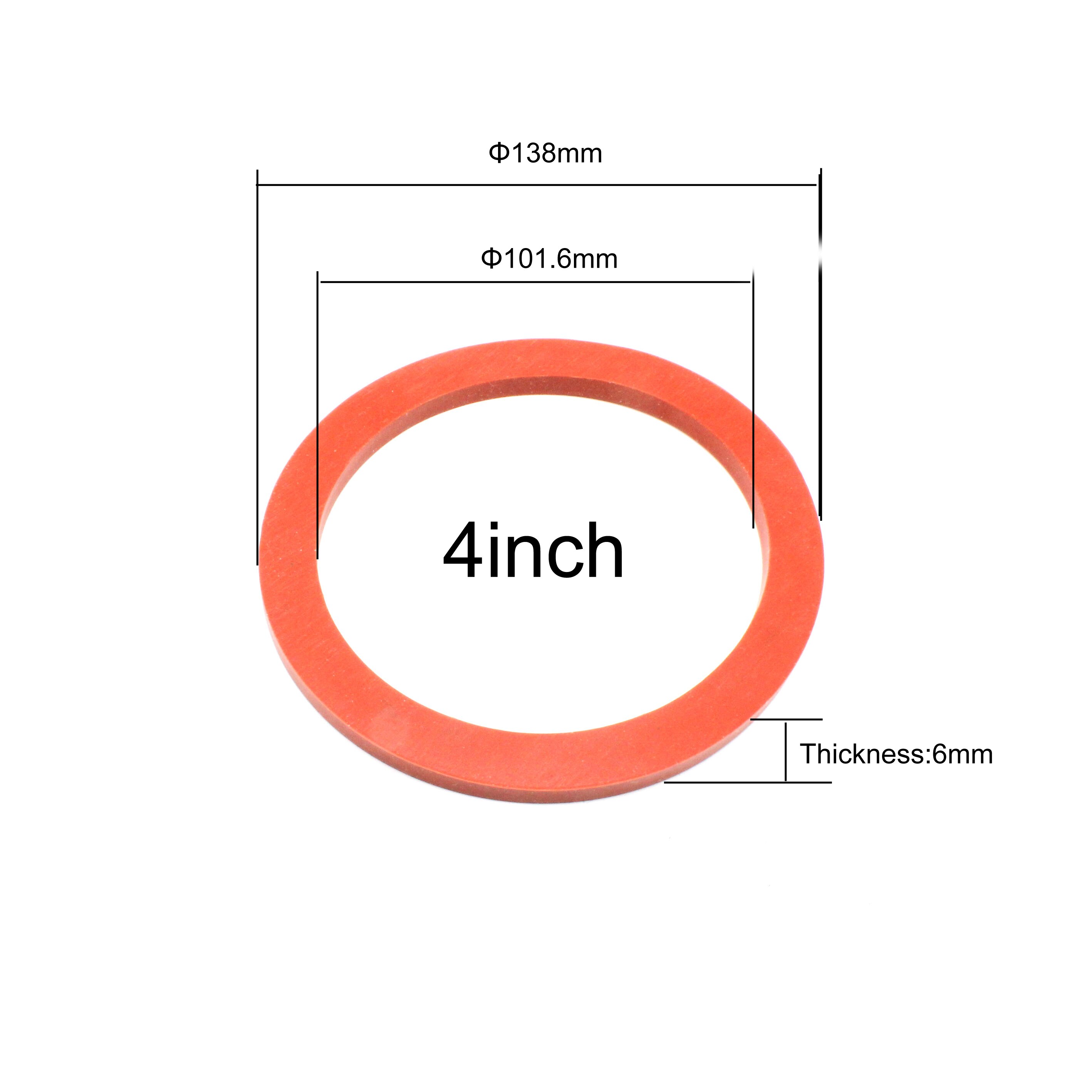 High Temperature Casting Gasket 3.5inch Heat Resistance Silicone Gaskets Vacuum Casting Machine Accessories: 4inch