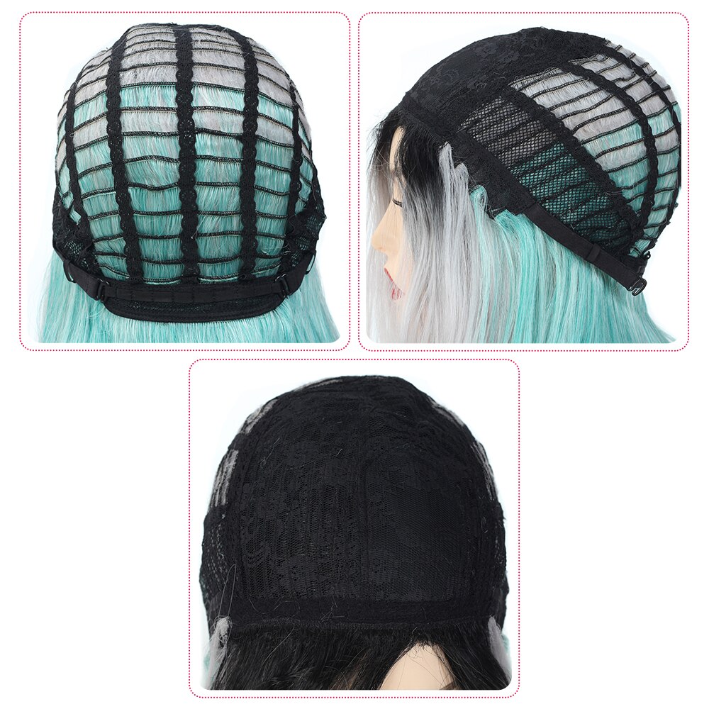 Peluca de pelo sintético de 20 "para mujer, Peluca de color negro, Gris, Morado, rizada, estilo Cosplay, X-TRESS