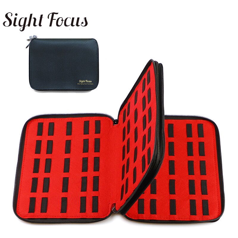 Reizen Horlogebanden Storage Case Voor Apple Samsung Horloge Band Strap Organizer Carry Bag Display Box Clutch Horloge Roll Houder Pouch: black with red