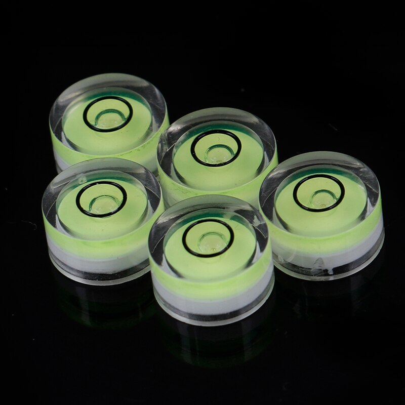 5 stuks 1.2cm mini ronde waterpas graden markering oppervlakte waterpas liniaal meetinstrument