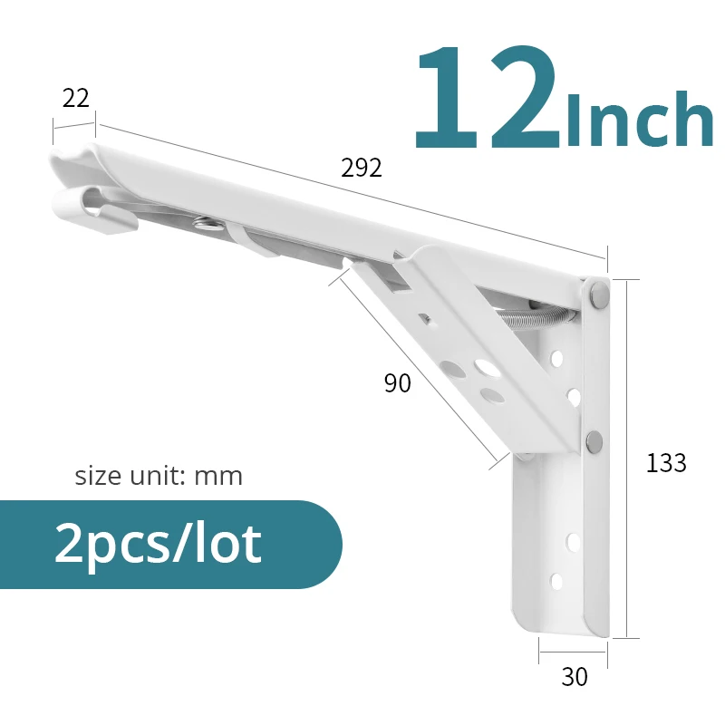 Soporte triangular plegable montado en la pared, banco, mesa, estante de almacenamiento, Hardware de muebles, estante de almacenamiento de resorte pesado: Azul cielo