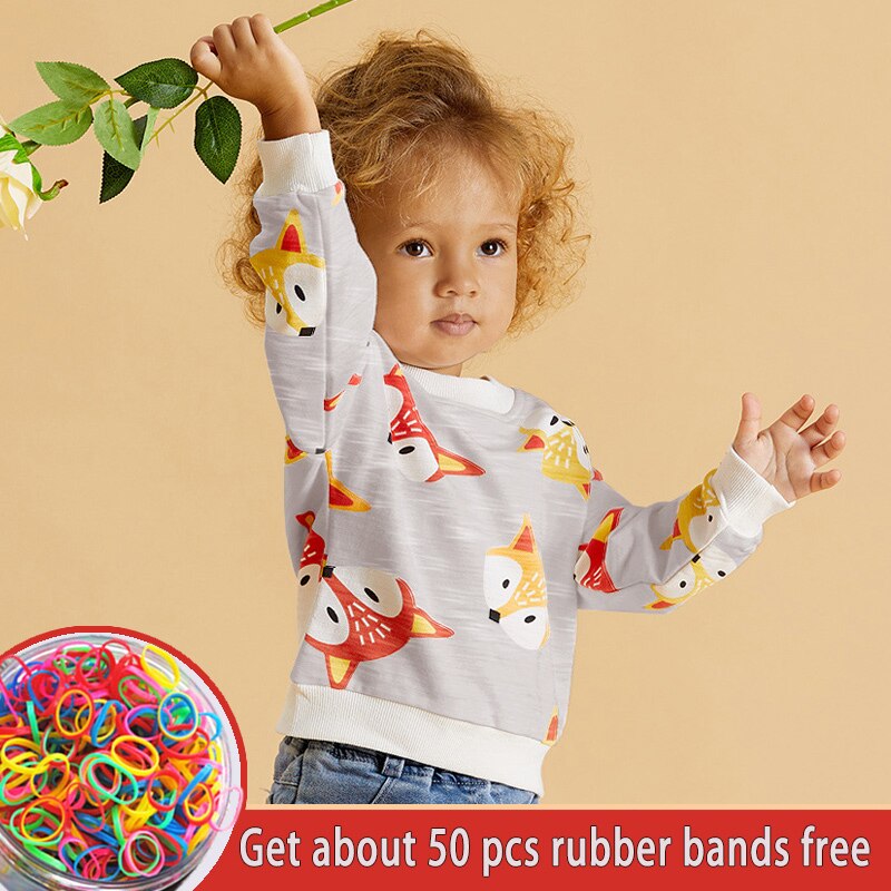 Jongens En Meisjes Sweatshirts Baby Kids Cartoon Vos Afdrukken Kleding Peuter Kinderen Vest Gebreide Katoenen Trui Voor Meisjes: 2001024gray / 24M