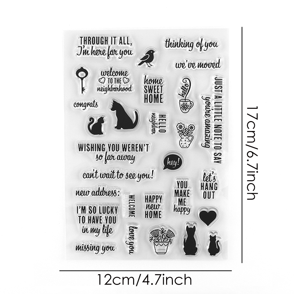 Een Warme Welkomststempel En Cutting Dies Wegwijzer Duidelijke Stempels Voor Diy Scrapbooking Decoratie Papier Ambachtelijke Albumkaarten Maken: LICHTBLAUW