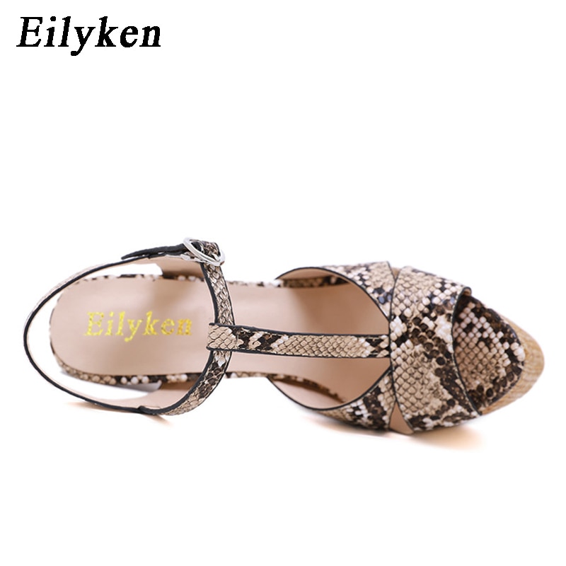 Eilyken serpentine kvinde sandaler sommersko platform 17.5cm høje hæle kvinder sandaler dame stripper sko plus str. 34-40