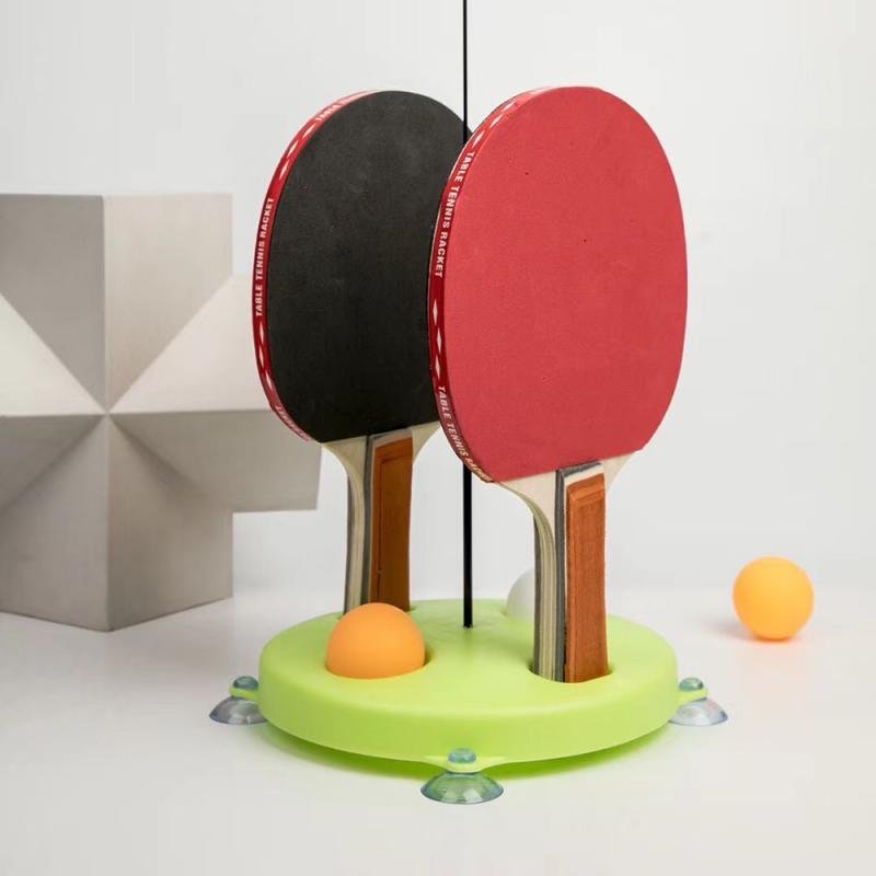 Bærbar bordtennis træningsværktøj blød aksel træner selvstudium maskine bordtennisbold sæt hjemme øvelse