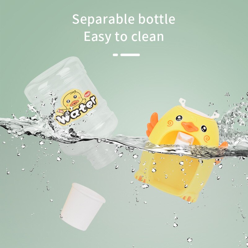 Mini vanndispenser baby leke morsom liten and drikkevannskjøler naturtro søte barn kosplsy rekvisitter hjem dekor ornament