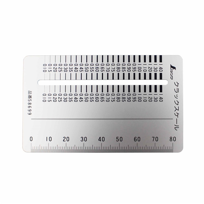 SHINWA wedge-shaped feeler gauge stainless steel slit detection slit wide bevel wedge type gap ruler