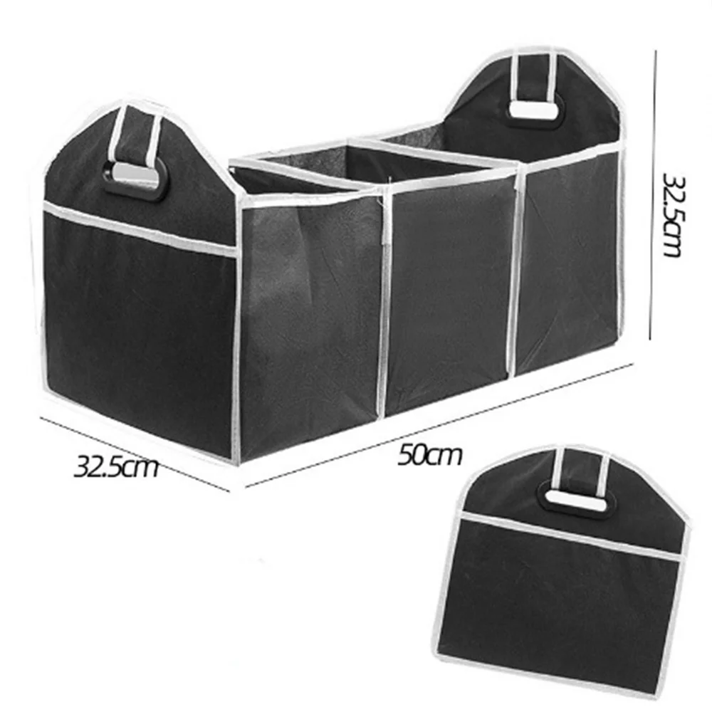 Organisateur de coffre multi-poches, sac de rangement pliable de grande capacité, rangement et rangement de coffre, organisateur de coffre, accessoires de voiture ﻿: Default Title