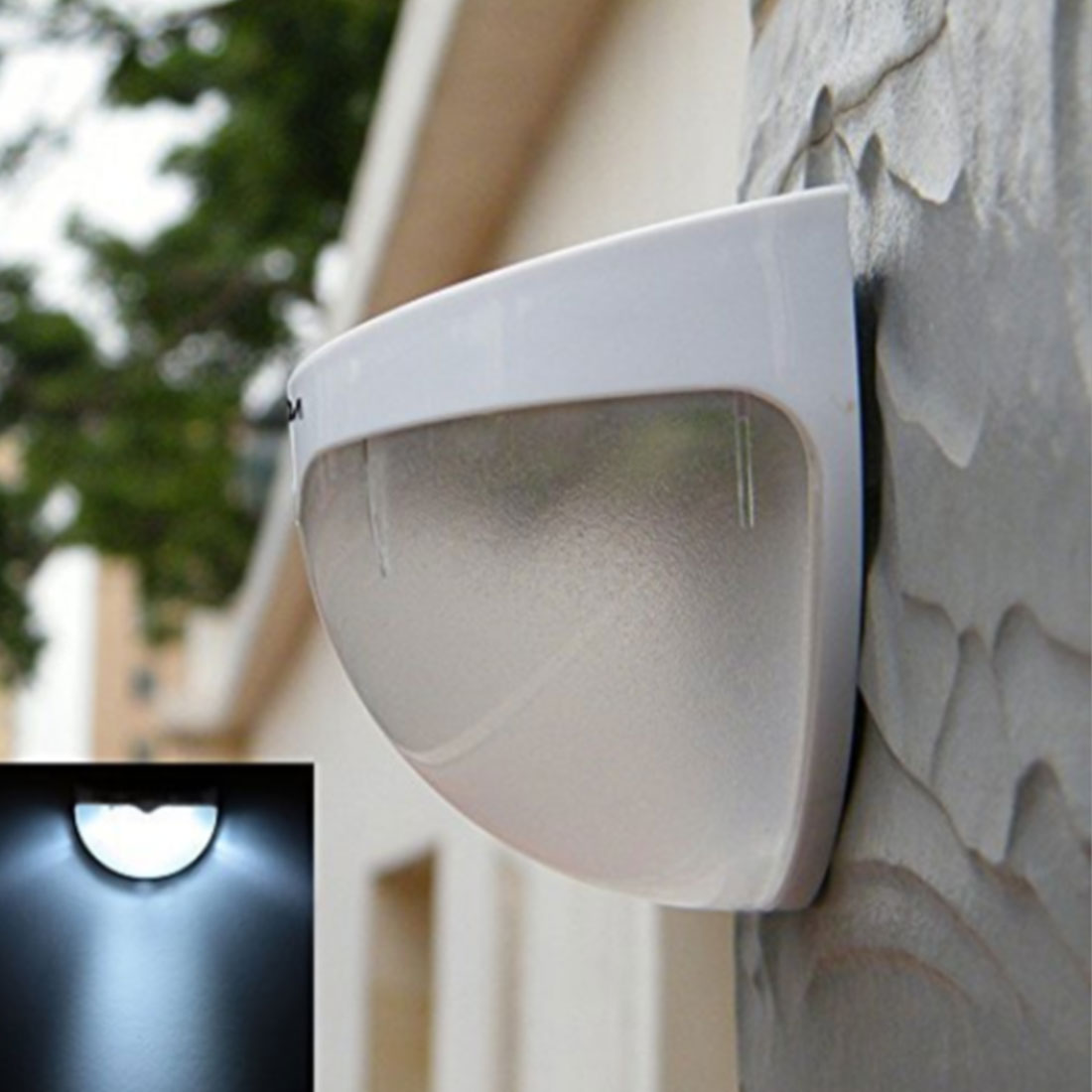 Solar verlichting Solar Power Light Sensor 6 LED Wall Light Outdoor Garden Fence Waterdichte Lamp Hek verlichting