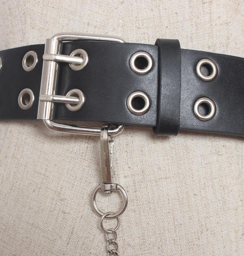 Nowa mała torebka na łańcuszku paski dla kobiet jean punk srebrna szpilka pasek z klamrą pasek na ramię torba etui na telefon saszetki na pas gnida rurkowy dziewczyna