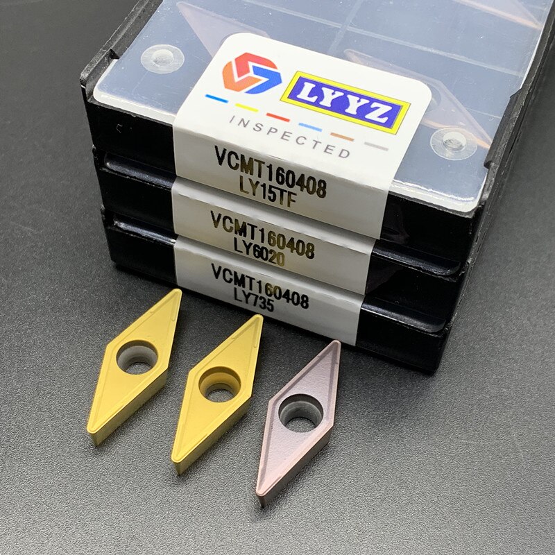 VCMT160404 VCMT160408 LY15TF LY6020 LY735 internal Turning Tools Carbide insert Lathe Tool VCMT 160404 VCMT160408 turning insert