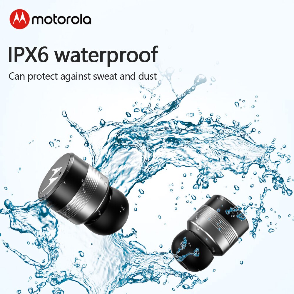 Motorola vervebuds 400 ture trådløse bluetooth øretelefoner mini øretelefoner headset ipx 6 vandtæt til huawei xiaomi vervebuds 400