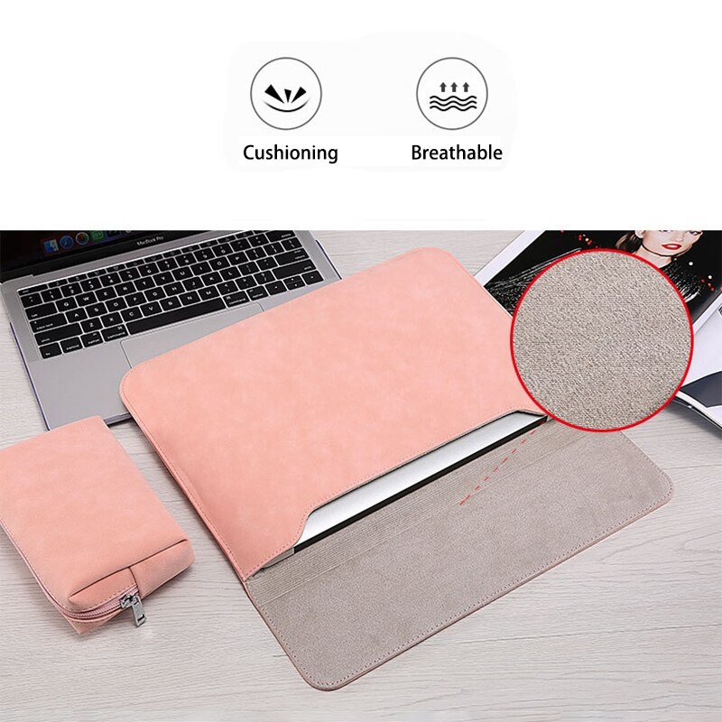 Laptop Beschermhoes, Ultra-Dunne Frosted Draagbare Laptop Beschermhoes Binnenzak Met Power Pack Voor Dell