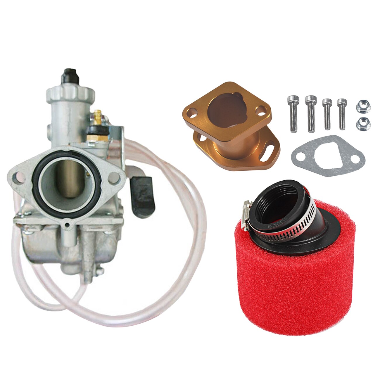 VM22 26mm Carburetor Kit For Predator 212cc GX200 196cc Clones Mini Bike Go Kart red Yellow