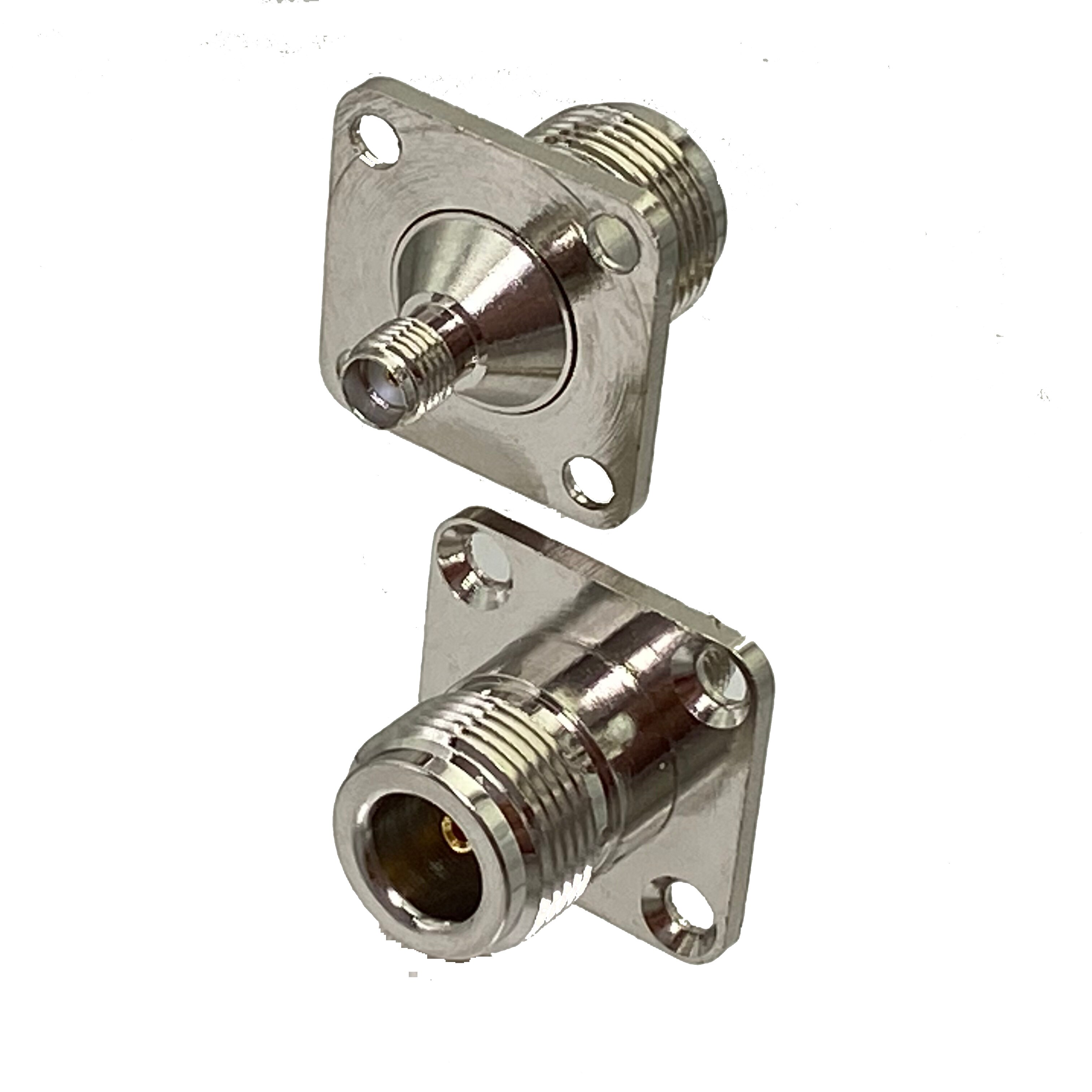 1pcs Connector Adapter N to SMA RP SMA Flange &amp; Bulkhead Male Plug &amp; Female Jack Wire Terminal RF Coaxial Converter: Type 3---1pcs