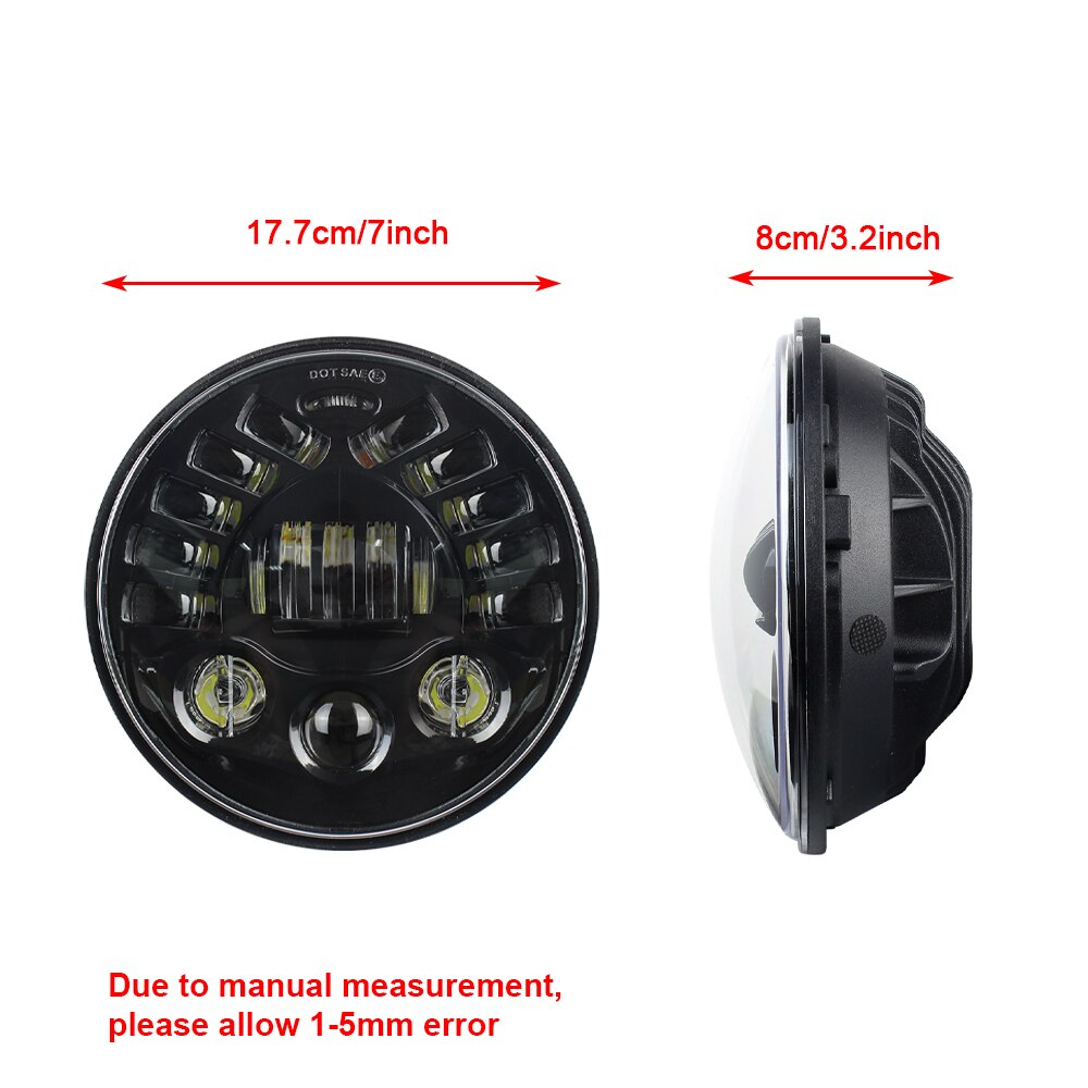 7 inch ronde superwitte led-koplamp voor davidson softail touring electra road king street glide