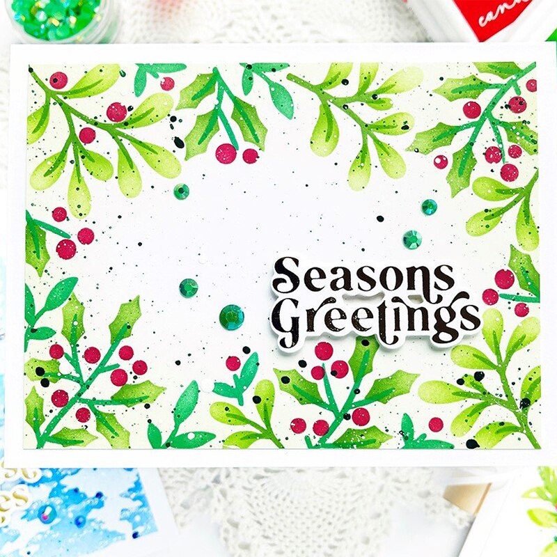 PERFECT SENTIMENTS: Clear Stamp Metal Cutting Dies Plastic and Foil Set For Crafts Making Card Scrapbooking
