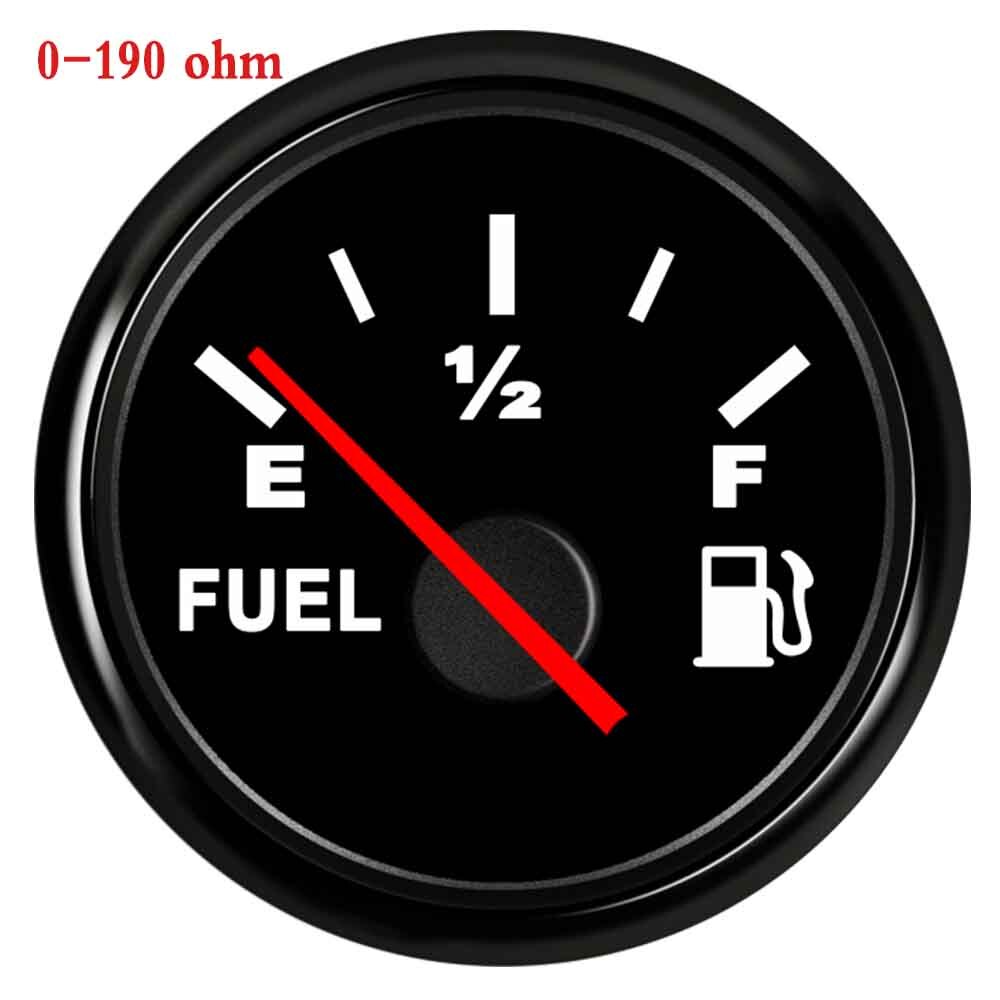 52mm Fuel Level Gauge 0~190 ohm 240~33 ohm Waterproof Oil Level Gauge Meter For Universal Boat Car Truck Marine: BN 0-190Ohm