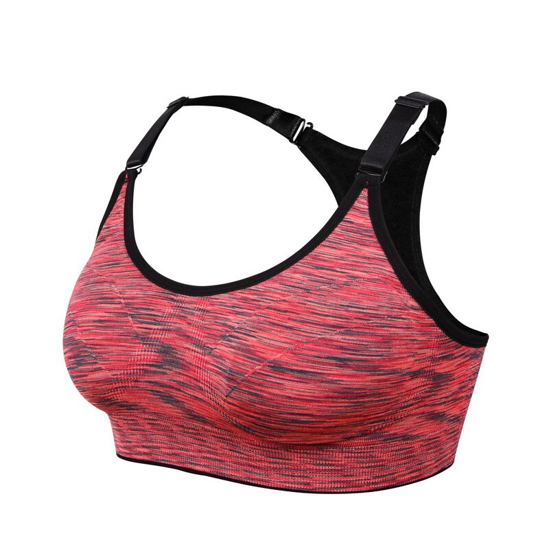 VEQKING Sports Shirt for Fitness,Segment Dyeing Quick Dry Fitness Yoga Sports Bra,Women Running Gym T-shirts Sports Top S M L: Orange / XL