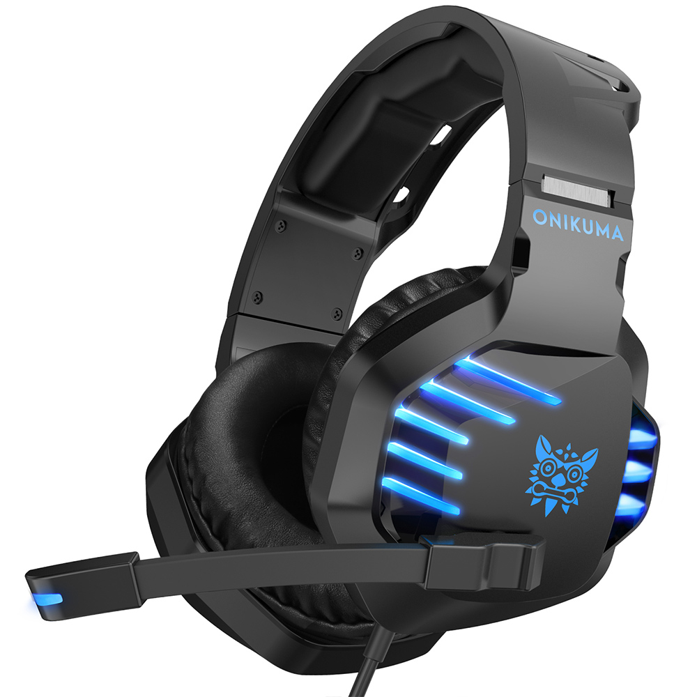 ONIKUMA K1pro PS4 Gaming Headset Wired Stereo Oortelefoon Hoofdtelefoon met Microfoon voor Xbox one/Laptop Tablet PC gamer: K17-Blue