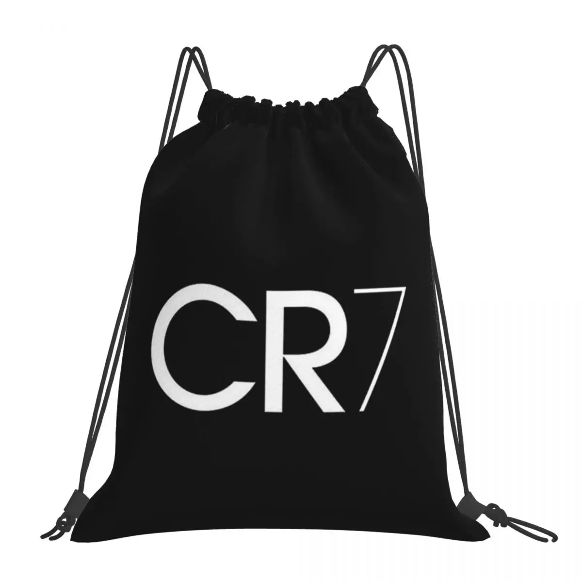 CR7 Cristiano Ronaldo sacs à dos sacs à cordon portables cordon paquet poche articles divers sac BookBag pour homme femme étudiants: Ivoire