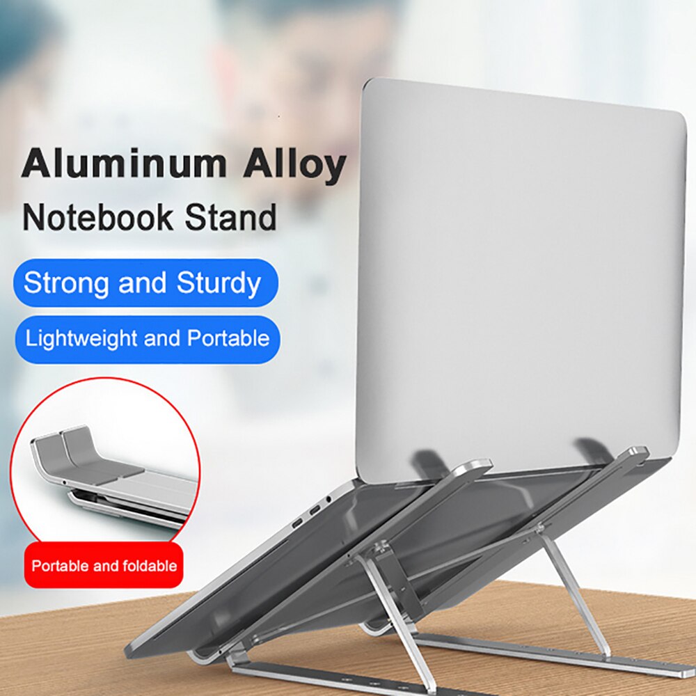 Opvouwbare Laptop Stand Verstelbare Aluminium Laptop Tablet Stand Draagbare Desktop Houder Voor 11-17Inch Notebook