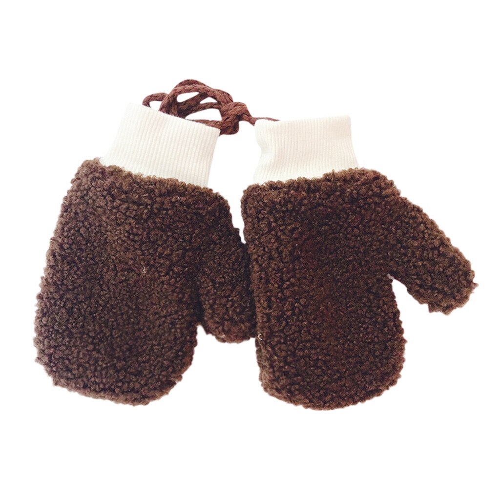 freundlicher Handschuhe Neue Kleinkind Baby Verdicken Jungen Mädchen Seil Vollen Finger Warme Gestrickte Handschuhe Handschuhe einfache stil