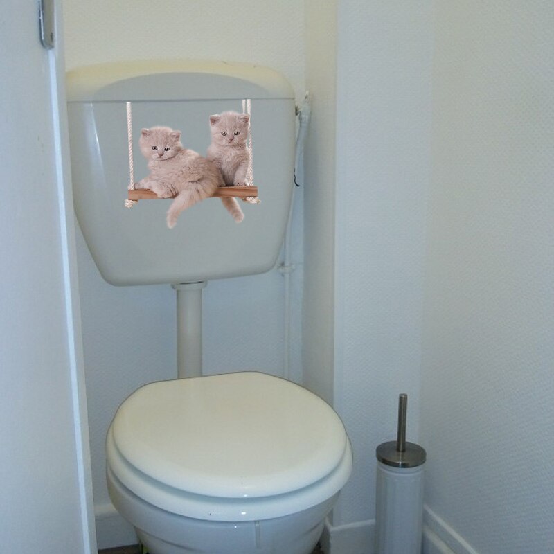 YOJA-calcomanías de arte moderno para niños, 21,8x19,8 CM, decoración de pared para dormitorio, pegatinas para inodoro, T1-0175