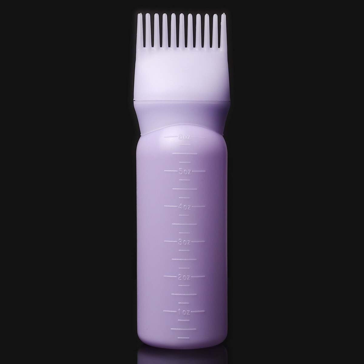 120ml flerfarvet hårfarve genopfyldelig skala flaske applikator kam plast dispensering hårfarvning frisør styling værktøjer: Lilla