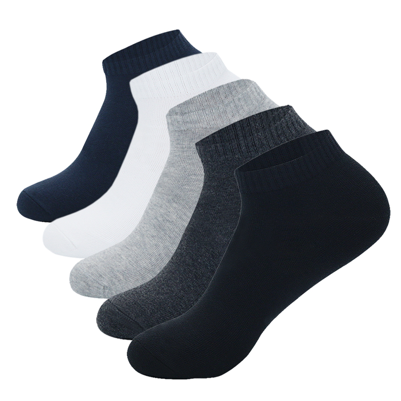 5 Paar Low Cut Heren Sokken - Ademend Katoen Enkelsokken - Zakelijk Sport Casual