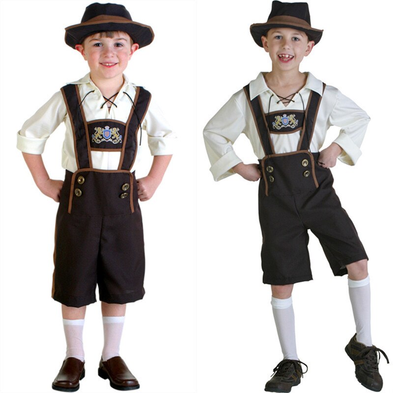 Disfraz de camarero para niños, traje divertido de juego de rol, Festival de cerveza, Halloween, Alemania, novedad