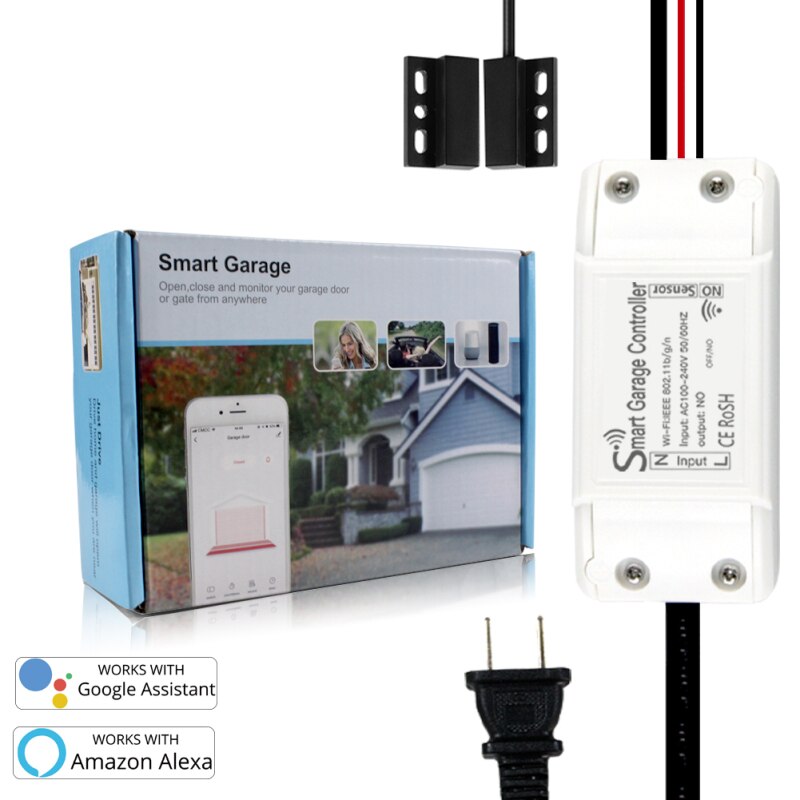 Tuya Smart Garagedeur Opener Wifi Elektrische Poort Motor Controller Met Open/Close Alarm Ondersteuning Alexa Echo Google smart Leven