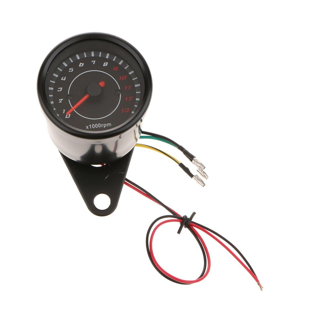 12V Tachometer Gauge Classical Style For Dirt Bike 0-13000rmp Waterproof