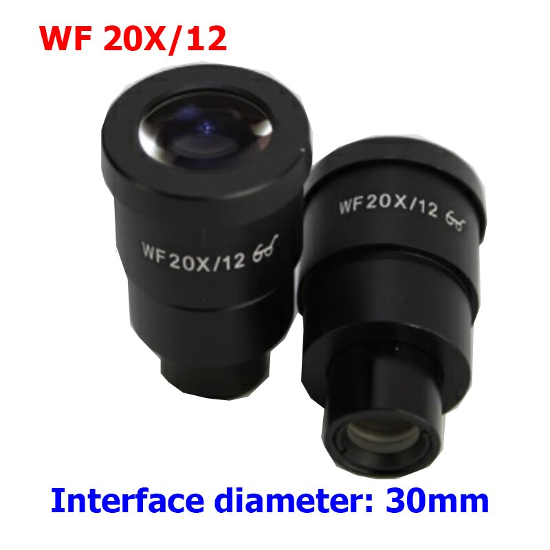 Mikroskop okular  wf5x wf10x wf15x wf16x wf20x wf25x mikroskop lins tillbehör vidvinkellins monokulära okular: Wf20 x 12