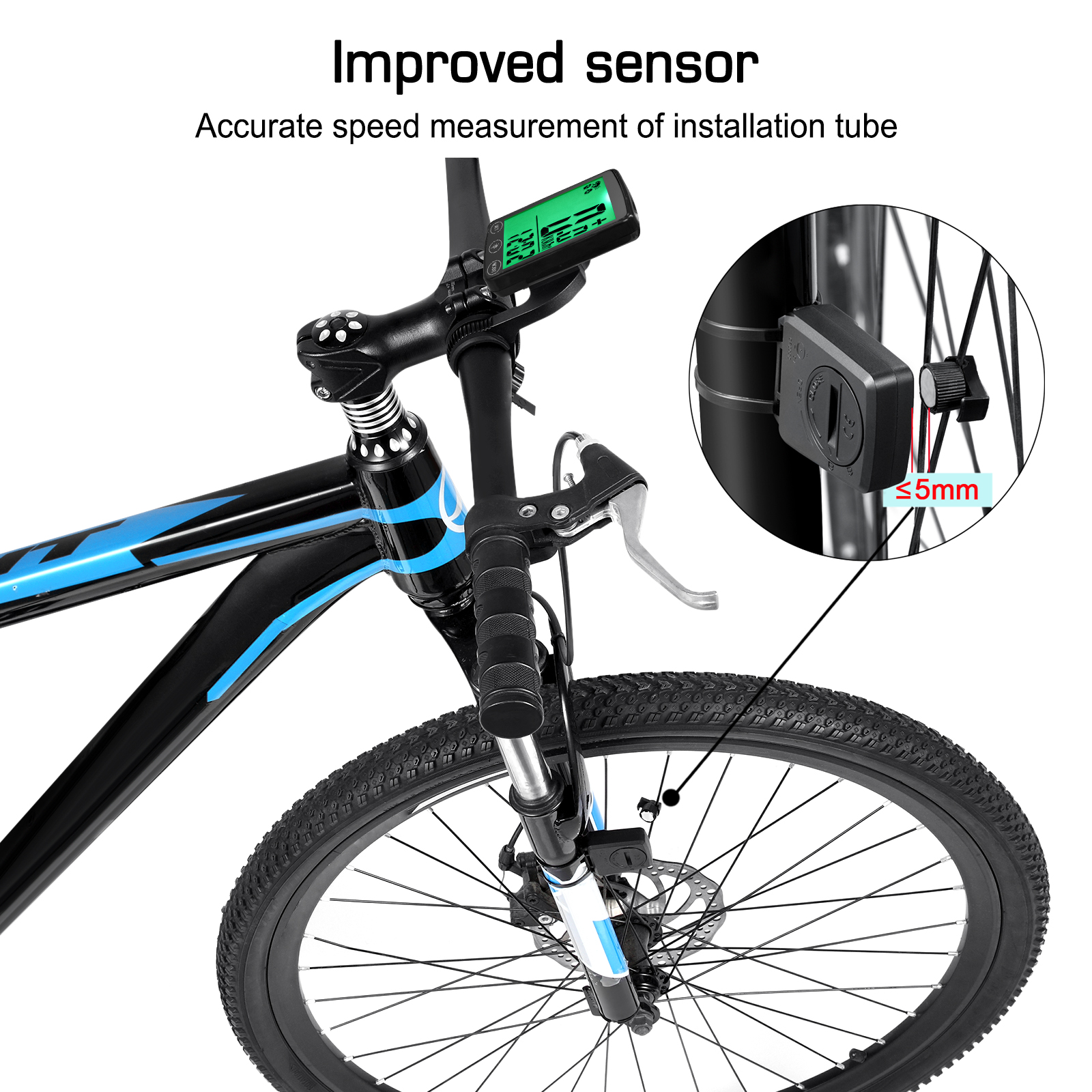 Wasserdichter Fahrrad Computer mit LED-Hintergrund beleuchtung Fahrrad Tacho Kilometer zähler Kalorien zähler und Temperatur anzeige
