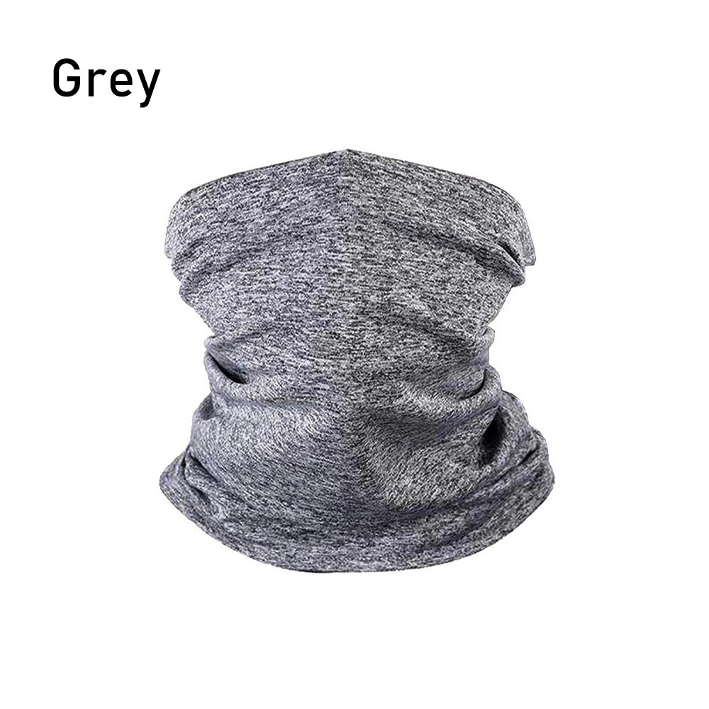 1pc lapsen puhtaan värin maaginen huivi näkymätön tasku puolikasvot kaulasuojus huivi pölytiivis bandana ulkopyöräilyvaruste: Harmaa