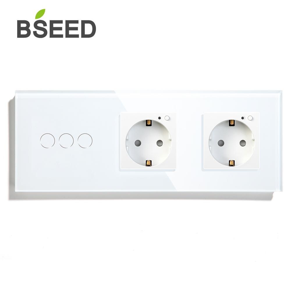 BSEED Dubbele dimschakelaar voor ledlampen, touch-lichtschakelaar van glas, zonder wifi-schakelaar, 240 V voor perfecte sfeerverlichting, 1-voudig, 1- weg, grijs