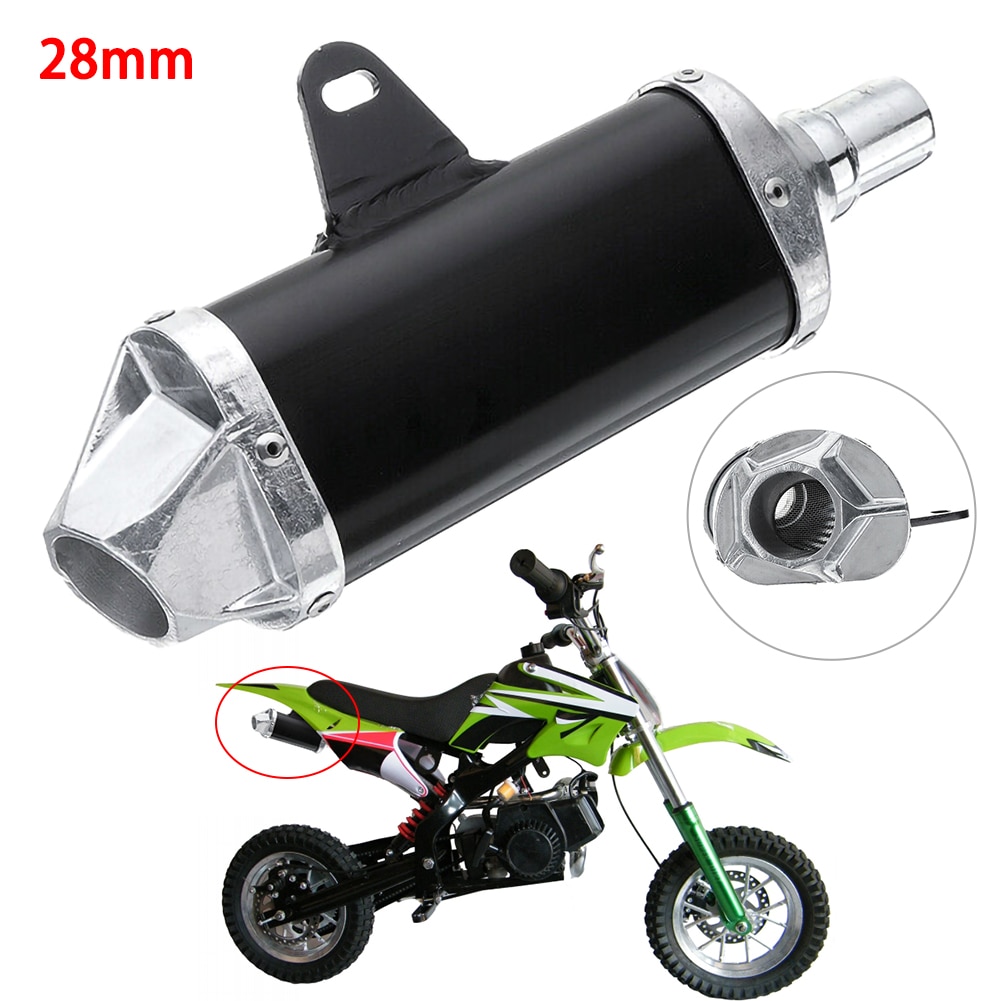 28mm holdbart udstødningsrør til motorcykel motorcykel atv quad 50cc-150cc aluminiumslegering udstødningsrør lydpotte bagerste