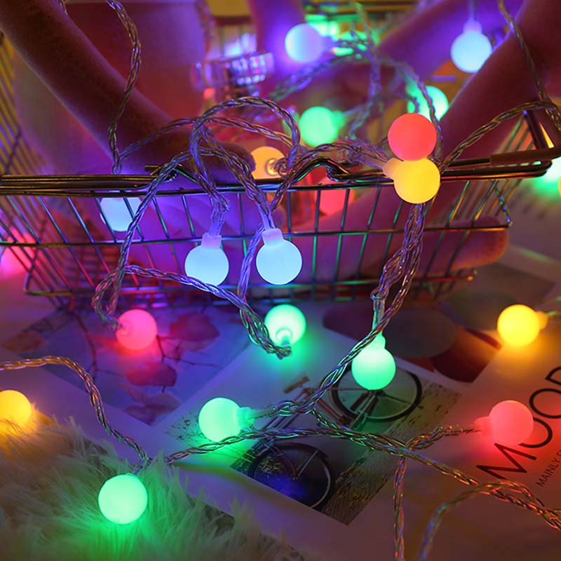 12m USB/Batterie Strom LED Ball Girlande Gebühr Lichterketten Außen lampe nach Hause Weihnachts ferien Hochzeits feier Lichter Dekoration